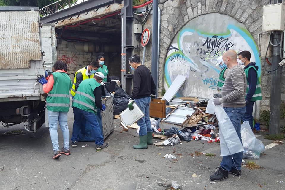 Opération de ramassage de déchets à Villeneuve-Saint-Georges avec OSE